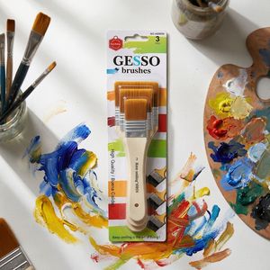 Keep Smiling Set di 3 <span class=keywords><strong>Pennelli</strong></span> <span class=keywords><strong>per</strong></span> Pittura con Primer Gesso, Pennello Piatto Largo in Nylon <span class=keywords><strong>per</strong></span> <span class=keywords><strong>Tela</strong></span> e Grandi Aree di Pittura - Product Image 2