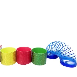 A75-LS Rainbow Spring Festival Fun Toys for Kids Children Colorful Circle Slinkies Educational Toys Halloween Gift