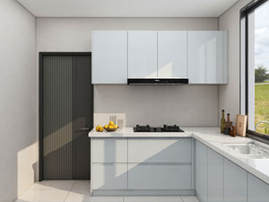 Muebles de Cocina Blancos de Australia, Gabinetes de Cocina de Madera Contrachapada Impermeable, Diseño de Cocina Pequeña Moderna, Juego de Gabinetes de Cocina, Fabricante - Product Image 2