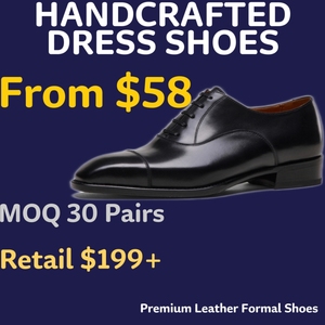 Chaussures Oxford en cuir noir pour hommes, à lacets, solides, formelles, pour affaires et mariages, printemps-été, antidérapantes, en cuir de veau pleine fleur italien, semelle en caoutchouc - Product Image 1