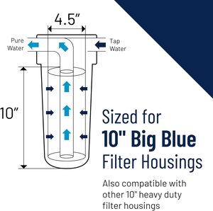 Cartucho de filtro de sedimentos para toda la casa Pentair Pentek Big Blue de 10 pulgadas, sistema de filtro de agua de ósmosis inversa de repuesto - Product Image 6