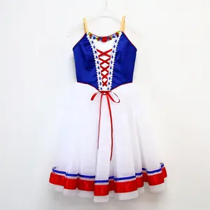 R0090 flammes de <span class=keywords><strong>Paris</strong></span> Ballet romantique Tutu femme blanc bleu rouge Long Tutu - Product Image 1