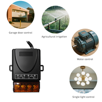 Interrupteur sans fil 30A 220V avec télécommande 433MHz EV1527, émetteur RF à code d'apprentissage, 4 boutons, portée 100m, fonction de confidentialité, pour la maison