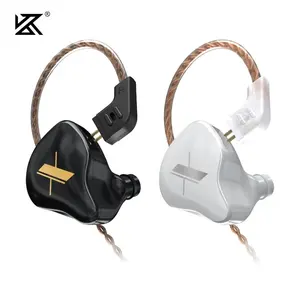 Kz edx 1dd fone de ouvido dinâmico, fones intra-auriculares, hifi, graves, monitor para esportes, cancelamento de ruído, kz zst zs3 edr1