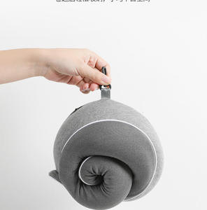Oreiller de voyage en mousse à mémoire de forme en forme de U, pliable, style <span class=keywords><strong>escargot</strong></span>, soutien du cou pour avion, voiture, train, camping et bureau, OEM - Product Image 2