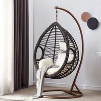 Fauteuil suspendu en osier Yilin 2023, chaise hamac œuf, écologique, moderne, pour extérieur, imprimé sérigraphié, mobilier d'entrepôt YL-JJ202