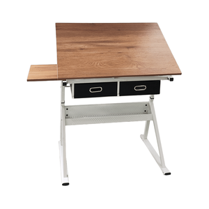 Многофункциональный чертежный стол для архитекторов с регулируемым углом наклона, <span class=keywords><strong>2</strong></span> ящиками для хранения и ручным приводом - Product Image 5