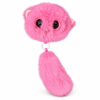 Pendentif chat parlant intelligent en peluche avec IA, chat interactif, yeux LED animés, moteur vibrant, capteur gyroscope, cadeau