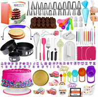 Kit de 66 douilles à pâtisserie en acier inoxydable, pistolet à douilles pour décoration de gâteaux, poches à douilles jetables, racloirs à beurre, plateau tournant pour gâteaux