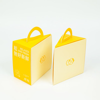 Boîte en carton avec fenêtre transparente en PET, personnalisable avec logo, boîte cadeau de qualité alimentaire pour emballage de pâtisserie, boîte à dessert, fête d'anniversaire