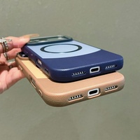 Étui de téléphone portable magnétique en cuir de couleur unie Senyork pour iPhone 11 12 13 14 15 16 17 pro max, coque arrière