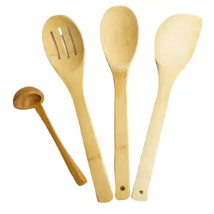 Reusable Wooden Kitchen Set Eco Friendly Wood Cooking Utensil