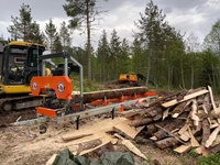 Vente directe usine – Scie à ruban horizontale portative à moteur essence pour la coupe du bois, facile à utiliser, idéale pour l'agriculture