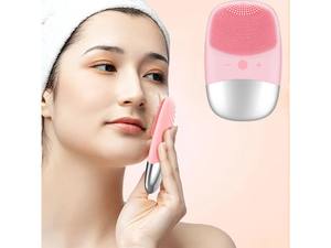 <span class=keywords><strong>Brosse</strong></span> <span class=keywords><strong>nettoyante</strong></span> faciale électrique sonique en silicone imperméable, portable et personnalisée pour un nettoyage en profondeur de la peau - Product Image 4