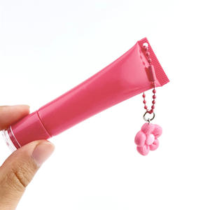 หลอดลิปกลอสแบบเติมได้ขนาด 15 มล. สีชมพูน้ำตาล พร้อมฝาเกลียวพลาสติก บรรจุภัณฑ์หลอดบีบสำหรับลิปออยล์แบบกำหนดเองได้ - Product Image 2