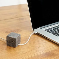 Penyangga Kabel USB dari Batu Marmer Alami untuk Meja Kerja, Pengatur Kabel Internet Marmer, Penahan Kabel, Hadiah Penyangga Kabel Marmer Abc