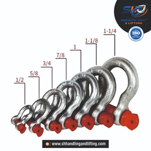Industrial Alloy Steel Grade 80 G80 Screw Pin D Shackle Heavy Duty Lifting Rigging Shackle for Crane Wire Rope <b>Chain</b> Sling Hoist - Product Image 5