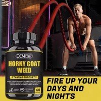 Kapsul Ekstrak Tanaman Horny Goat Weed Suplemen Pria dengan Akar Maca Hitam untuk Mendukung Stamina dan Energi