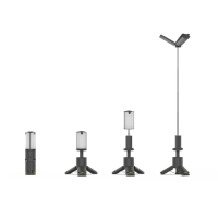 Lampes de camping portables avec support, lampe torche LED rechargeable 500LM, 3 modes de couleur