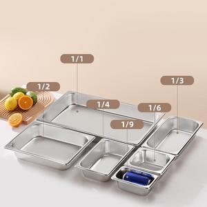 Fabrication professionnelle de casseroles GN 1/1, prix intéressant, récipient gastronorme en acier inoxydable, chauffe-plats pour buffet, plateau de service pour hôtel - Product Image 5