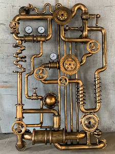 Venta al por mayor bar decoración Steampunk estilo Bar pared decoración industria diseño portátil cóctel móvil Bar conjunto Mesa - Product Image 3