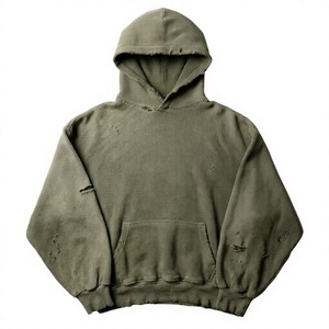 <span class=keywords><strong>Felpa</strong></span> con <span class=keywords><strong>Cappuccio</strong></span> Personalizzata in Tessuto Waffle Pesante 450Gsm, Lavaggio Acido, Stile Vintage Oversize, Streetwear da Uomo, Pullover Y2K - Product Image 3