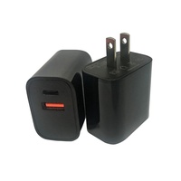 Cargador PD de 30 W USB-A+C, QC3.0 + Adaptador de Carga Rápida USB Tipo C, Enchufe para EE. UU., UE y Australia, Cargador de Viaje