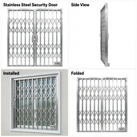 Grille de protection télescopique rétractable en acier inoxydable – Filet de balcon moderne anti-effraction pour villa extérieure