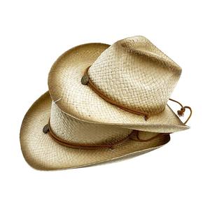 Sombreros <span class=keywords><strong>de</strong></span> <span class=keywords><strong>Vaquero</strong></span> <span class=keywords><strong>de</strong></span> Paja con Logotipo Bordado, Unisex, Estilo Mexicano, con Pliegues Delanteros, <span class=keywords><strong>de</strong></span> Rafia Natural, para Viajes y Uso Casual al Aire Libre, Venta al Por Mayor - Product Image 5