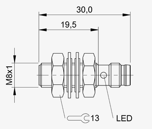 MT-BALLUFF BES M08EC-PSC15B-S49G สวิตช์แบบเหนี่ยวนำแบบไม่สัมผัสสำหรับระบบอัตโนมัติ BES013N กระบอกสูบ M8x1 10~30 VDC -40...85 .C - Product Image 3