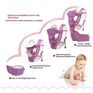 Portabebés de Poliéster de Alta Calidad al por Mayor, 20 kg, 0-3 Años, Transporte Frontal y Trasero, Asiento Horizontal Multifuncional con Protección de Columna Vertebral - Product Image 4