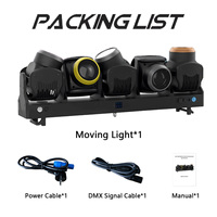 Tornado RGBW 5*120w lumière de barre de tête mobile rotative avec effet de chasse Halo pour DJ discothèque Concert événement spectacle éclairage de scène