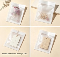 Kantong Kertas Glassine Persegi Panjang Ukuran Khusus Segel Otomatis Biodegradable Transparan untuk Dompet, Pakaian, Perhiasan, Kosmetik, Ritel, dan Merek