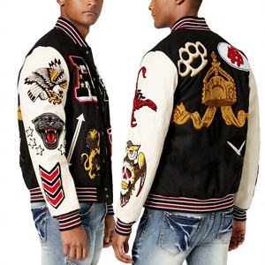 Unisex Letterman Varsity Jacke mit Individuellen Chenille-Aufnähern Winter Thermo-Woll-Lederjacke Herren College-Baseball-Inspiriertes Design - Product Image 4