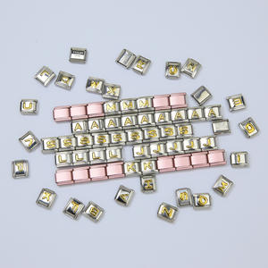 Bracciale italiano con ciondoli di nuovo Design acciaio inossidabile 26 lettere modulo italiano braccialetto - Product Image 5