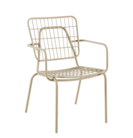 Chaise en métal empilable pour restaurant, jardin et terrasse, avec cadre en acier, couleur personnalisée, style moderne, vente chaude OEM ODM
