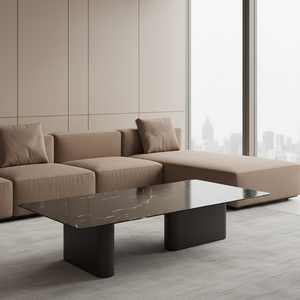 Set Tavolo da Pranzo in Marmo Italiano di Alta Qualità, Arredamento in Pietra Naturale per Hotel e Appartamenti - Product Image 1