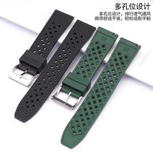 Correa de goma de flúor de cabeza plana para 5 Green <span class=keywords><strong>Submariner</strong></span> y para relojes inteligentes Huawei tamaños de 18/20/22/24mm en stock - Product Image 5