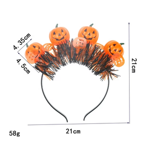 Diadema <span class=keywords><strong>de</strong></span> Halloween con 4 Lámparas <span class=keywords><strong>de</strong></span> <span class=keywords><strong>Calabaza</strong></span> y <span class=keywords><strong>Cabeza</strong></span> <span class=keywords><strong>de</strong></span> Fantasma, Diadema Luminosa con Luces LED Intermitentes - Product Image 5