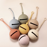Sac à Sucette en Silicone pour Bébé Basket-ball pour Bébé Sac à Sucette Boîte pour Sac à Couches