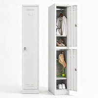 Casier de vestiaire en acier avec serrure, armoire de rangement métallique à porte simple pour vêtements, idéal pour écoles et bureaux