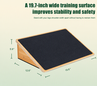 Planche inclinée en bois à angle fixe, surface antidérapante, base robuste, taille personnalisée OEM pour étirements des mollets, usage domestique et thérapie