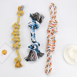 Jouet en corde de coton durable pour chiens de taille moyenne à grande, jouet à mâcher pour les dents, jouet d'entertainment pour chien - Product Image 2