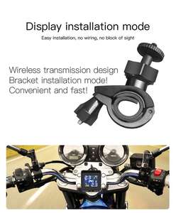 Moniteur de <span class=keywords><strong>pression</strong></span> des pneus de moto sans fil intégré détecteur TPMS de vélo électrique surveillance rapide alarme Anti-fuite affichage numérique - Product Image 2
