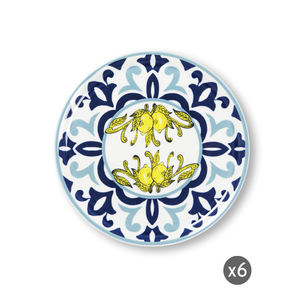 Juego de 6 platos para pizza Excelsa de porcelana Amalfi, 31x2x31 cm, multicolor, platos para pizza premium - Product Image 3