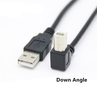 Câble Usb 2.0 mâle vers usb-a, 90 degrés, angle droit/gauche, personnalisé, longueur broches, pour imprimante