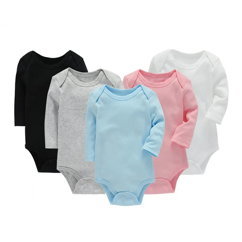 OEM ODM Spring and Autumn newborn baby long sleeve rompers cotton multicolor rompers baby clothes for both Boys and girls