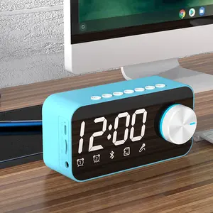Best Seller Factory Charger Digital Alarm Clock Computer Audio With Music Subwoofer Speaker