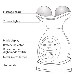 Rouleau facial 3D anti-âge, outil de massage, appareil de lifting du visage à micro-courant, resserrement, élimination des rides, rouleau facial en métal - Product Image 4