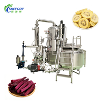 Équipement de friture sous vide industriel Shepody, machine de friture sous vide automatique à basse température pour les chips de banane, les chips de durian, les champignons shiitake